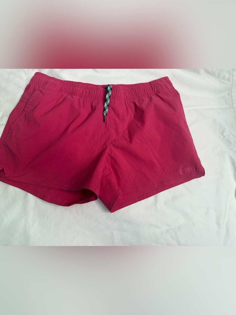 AFTCO FISHING ELASTIC DRAWSTRING FISHING SHORTS MEDIUM PINK - Picture 2 of 3